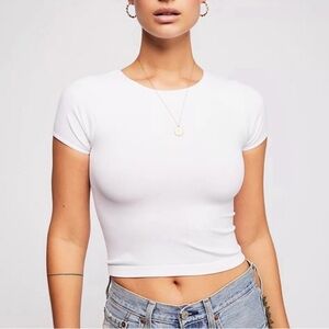 Free People Intimately Seamless  Crop Tee